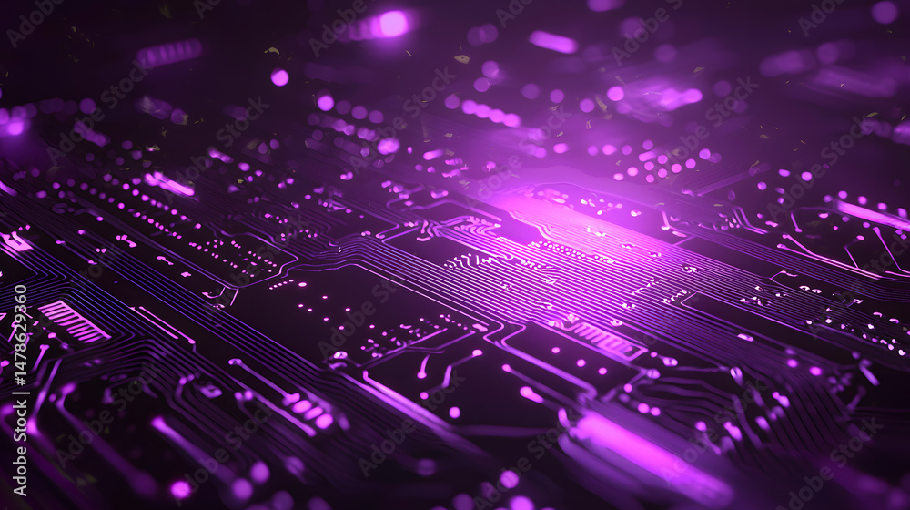 Poster exploring circuit board patterns digital realm visual art technology environment abstract perspectiv