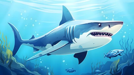 Professional Creative Shark Illustration Cartoon Vector for Design Projects