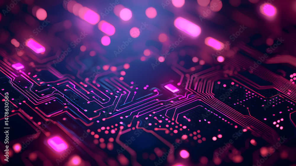 Aufkleber exploring circuit board patterns digital space background image tech environment close-up view techn