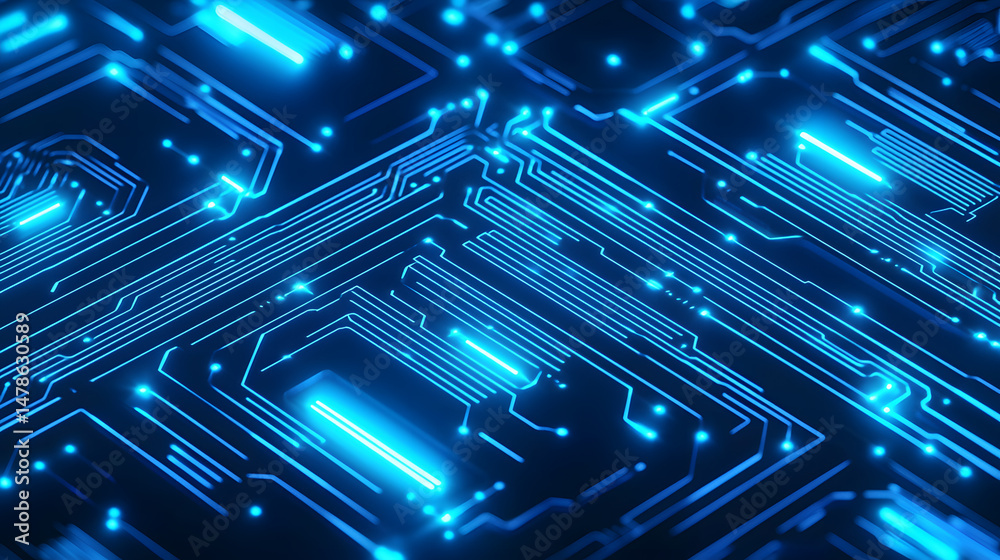 Poster exploring circuit board patterns digital realm graphic design technology close-up circuitry visualiz