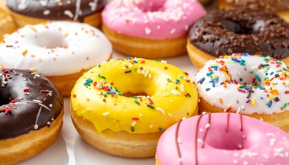 Seamless pink donut pattern
