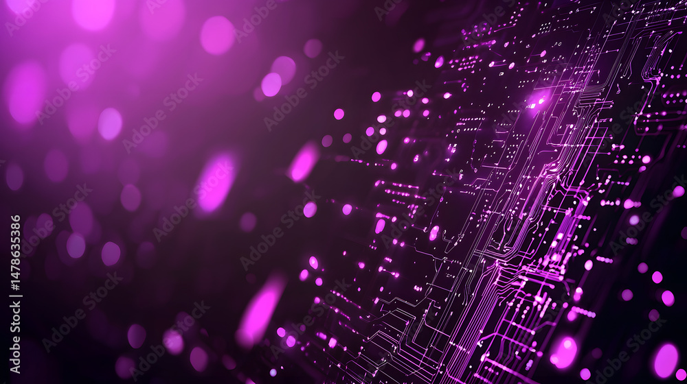 Poster exploring circuit board patterns digital space graphic design virtual environment abstract viewpoint