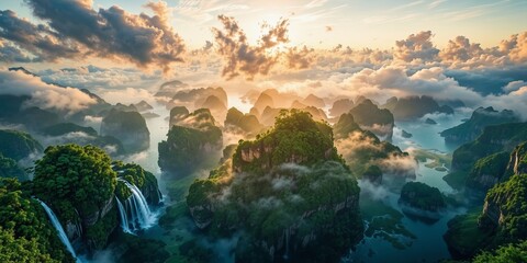 Dawn's Floating Paradises