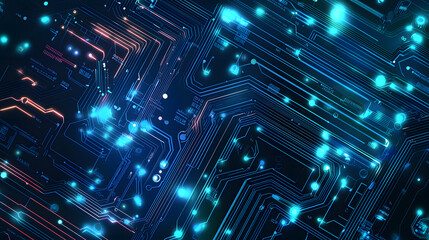Exploring technology trends digital realm visual artwork circuit board environment abstract viewpoint circuit patterns