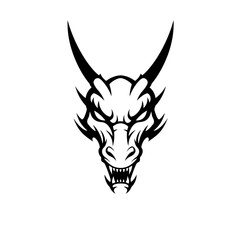 Dragon Head Vector Illustration - Fierce Mythical Creature