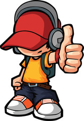 thumbs up boy emoji social icon
