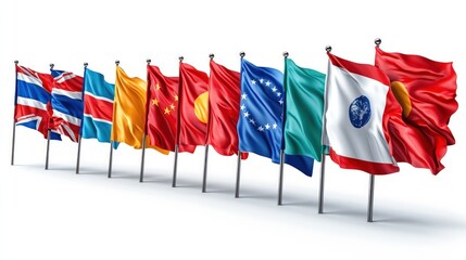 Global Flags Flowing