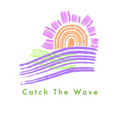 太陽と波のおしゃれなイラストcatc thewave