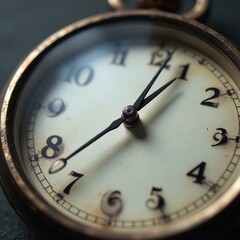 Close-up of a timepiece showing a pivotal moment in time, marking a watershed moment