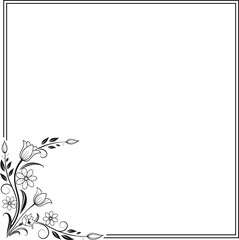Obraz premium abstract floral background with frame