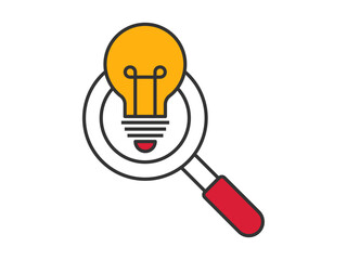 Insight icon. Marketing icon and symbol. Colored outline Icon. Simple flat vector icon.