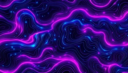 Abstract, swirling lines in vibrant colors