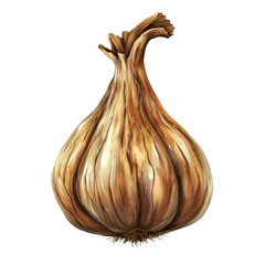 detailed illustration of brown onion with textured skin, showcasing its natural layers and shape. This captures essence of fresh produce, perfect for culinary themes