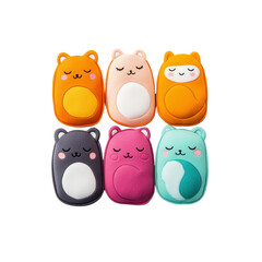 Six Adorable Animal-Shaped Plush Toys in Vibrant Colors