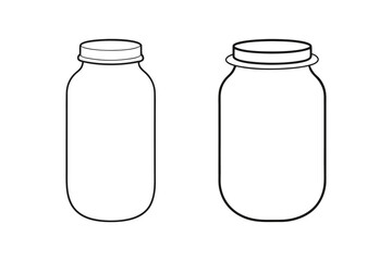 Honey Jar Line Art Vector – Minimalist Black and White Illustration