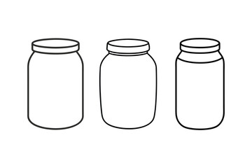 Honey Jar Line Art Vector – Minimalist Black and White Illustration