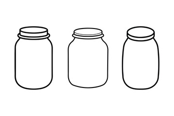 Honey Jar Line Art Vector – Minimalist Black and White Illustration