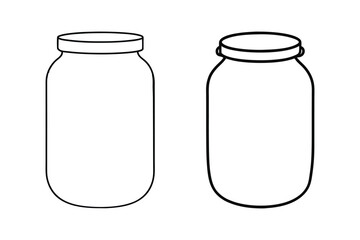 Honey Jar Line Art Vector – Minimalist Black and White Illustration