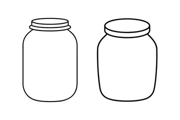 Honey Jar Line Art Vector – Minimalist Black and White Illustration