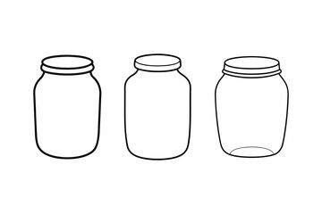 Honey Jar Line Art Vector – Minimalist Black and White Illustration