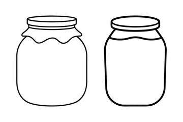 Honey Jar Line Art Vector – Minimalist Black and White Illustration