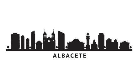 Fototapeta premium Albacete Spain with Cityscape, Silhouette, and Skyline.
