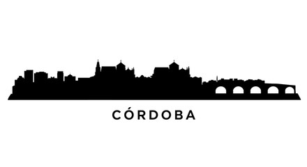 Fototapeta premium Cordoba Skyline Landmark Architecture Vector.