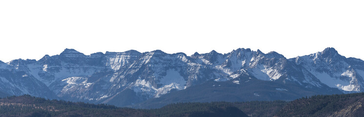 Snowy Ridge Line Transparent Image