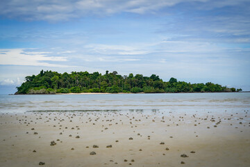the atmosphere of the island in thailand with dramatic tone