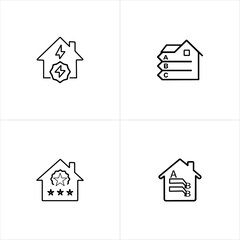 Home Energy Efficiency Rating icon set