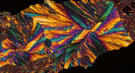 Abstract macro shot of colorful crystal structure