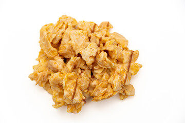 Cornflake Cluster Dessert on White Background