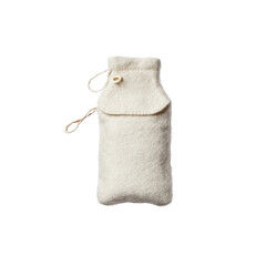 Cream Wool Felt Bottle Cozy, Eco-Friendly Drink Warmer Pouch