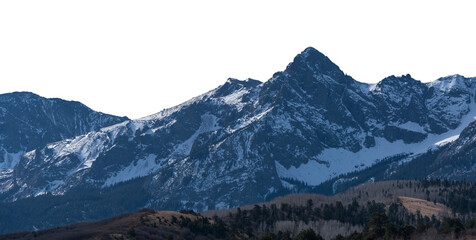 Fototapeta premium Winter Hill View Transparent Photo