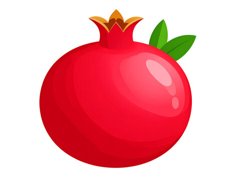 recommend clip art: Ripe pomegranate fruit illustration