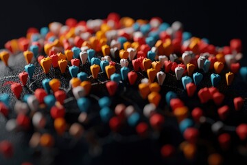 Obraz premium Abstract colorful textured sphere