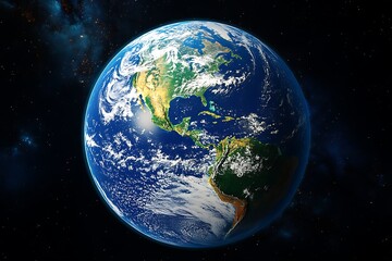Obraz premium Earth from space, detailed view