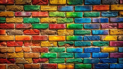 Fototapeta premium Rustic Multicolored Brick Wall Texture: Design Ideas for Home & Garden