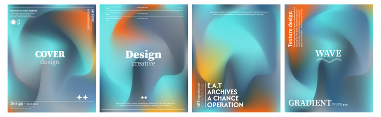 set of abstract banners with abstract background
