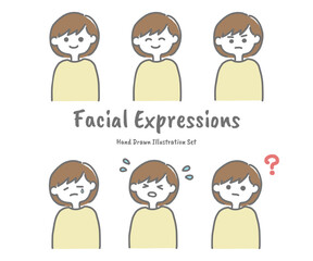 女性の表情セット