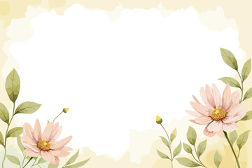 watercolor background on white background 
