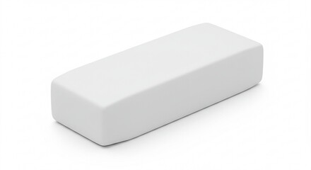 White Eraser with Sharp Edges and Smooth Surface