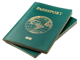 passport in white background