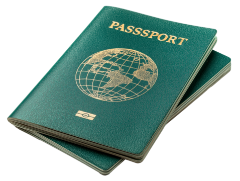 passport in white background
