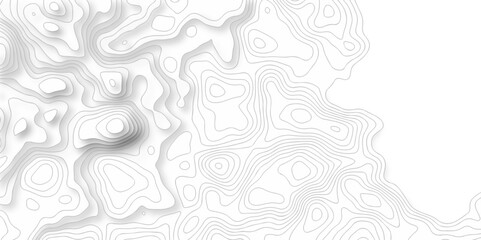 Topographic map. Geographic mountain relief. Abstract lines background. Contour maps. Topo contour map on white background, Topographic contour lines vector map seamless pattern.