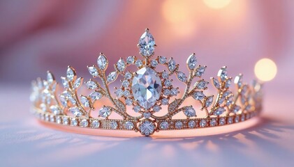 Elegant bridal tiara, sparkling gemstones, delicate design, wedding accessory , celebration, ceremony, royal