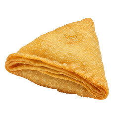 Isolated delicious samosa indian cuisine snack food spicy appetizer bakery item on black background on transparent background