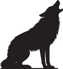 Howling Wolf Silhouette