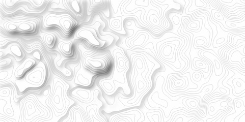 Topographic map. Geographic mountain relief. Abstract lines background. Contour maps. Topo contour map on white background, Topographic contour lines vector map seamless pattern.