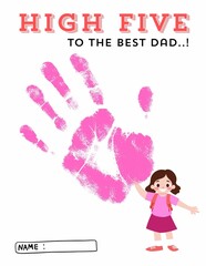 Father's Day  Handprint Art craft activities, Keepsake , Memory craft
